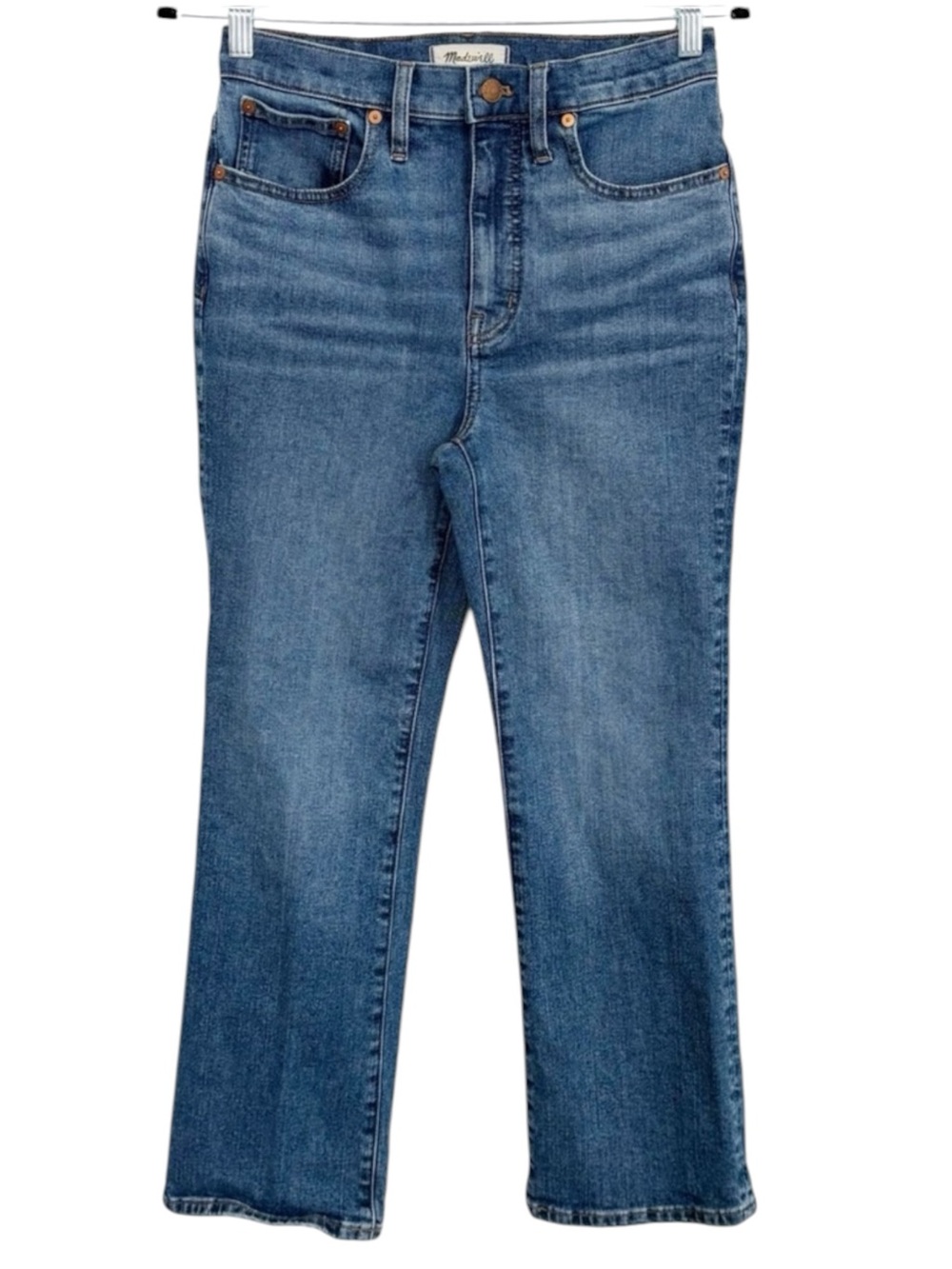 MADEWELL Cali Demi Boot Jeans 27 High Rise Medium Wash Bootcut Stretch Denim